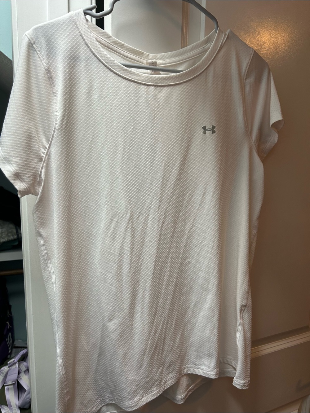 Under Armour White Short Sleeve Performance Tee